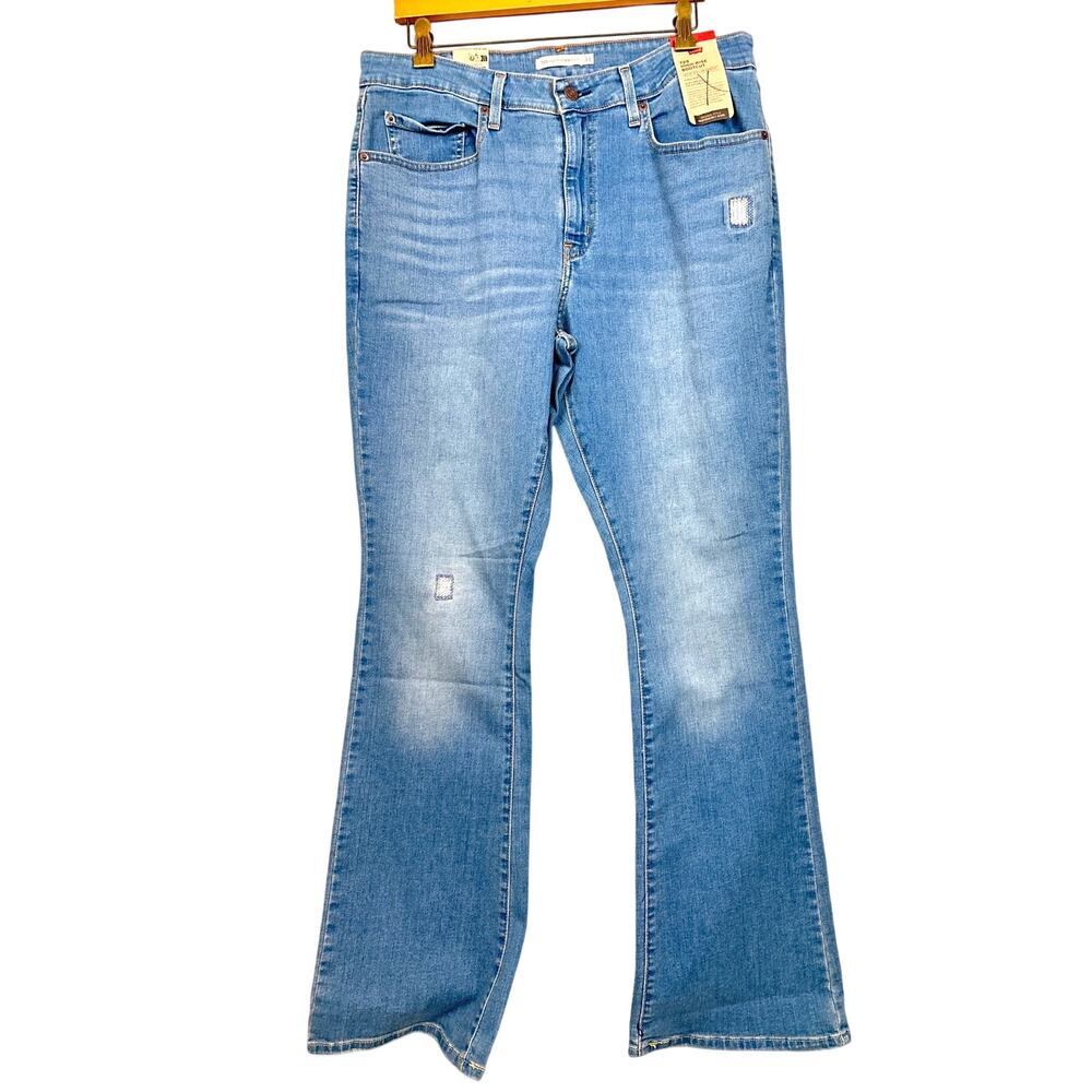 Levi's Womens 33x32 High Rise Bootcut Distressed Medium Wash Denim Jeans NWT